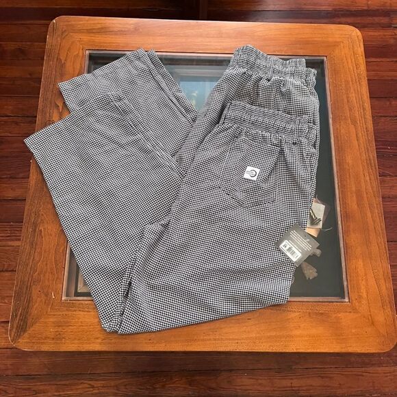 ๐คฉโ NWTย 2 Pairs Black White Mercer Culinary 2XL CookโPants UnisexโNEW - Picture 2 of 12